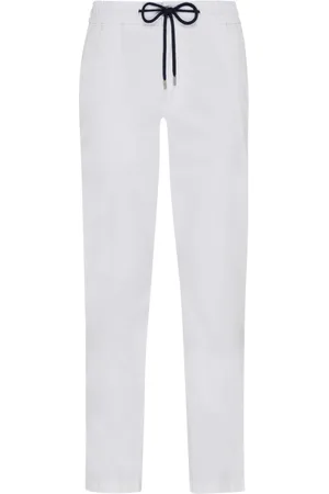 Vilebrequin Pantaloni Uomo In Raso E Tencel Con Girovita Elasticizzato