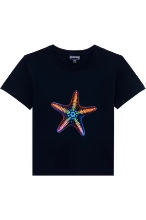 Vilebrequin T-shirt Bambino In Cotone Biologico Disco Stars