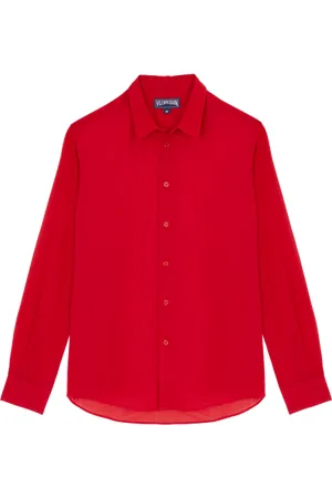 Vilebrequin Camicia Leggera In Voile Di Cotone Tinta Unita