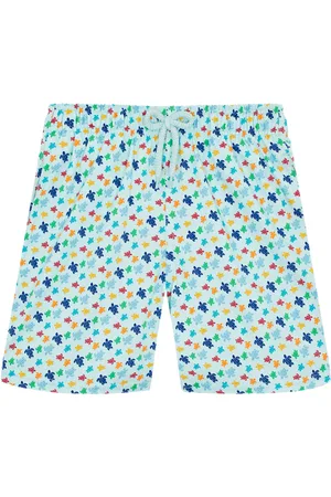 Vilebrequin Pantaloncini Mare Bambino Elasticizzati Micro Ronde Des Tortues Rainbow