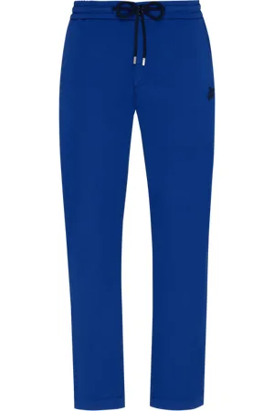 Vilebrequin Pantaloni Uomo In Cotone Con Girovita Elasticizzato Tinta Unita