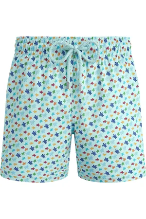 Vilebrequin Pantaloncini Mare Corti Uomo Elasticizzati Micro Ronde Des Tortues Rainbow