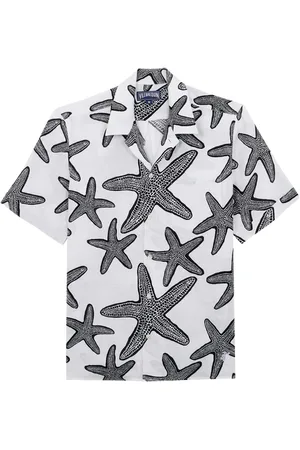 Vilebrequin Camicia Bowling Uomo In Lino Starlettes