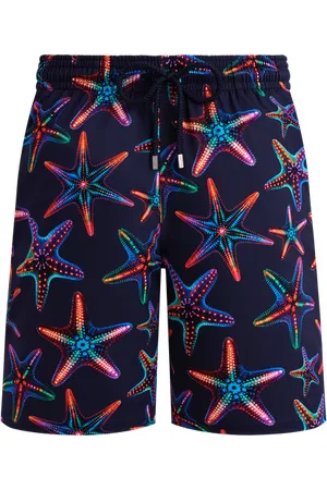Vilebrequin Pantaloncini Mare Uomo Lunghi Elasticizzati Disco Stars