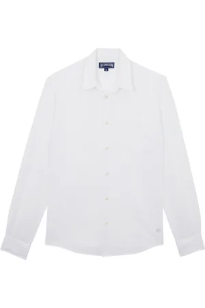 Vilebrequin Camicia Uomo In Lino E Cotone Tinta Unita