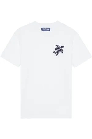 Vilebrequin T-shirt Uomo Ricamata In Cotone Biologico Turtle