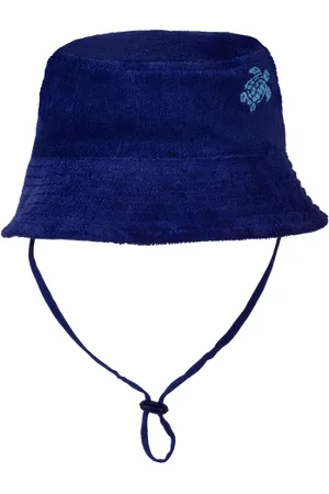 Vilebrequin Cappello In Spugna Neonato Con Ricamo Turtle