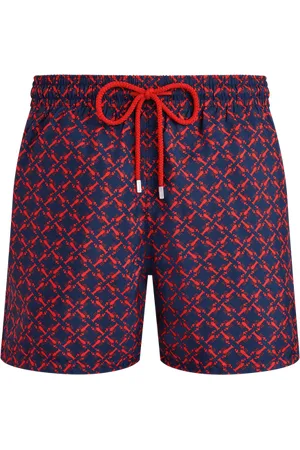 Vilebrequin Pantaloncini Mare Uomo Ultraleggeri E Ripiegabili Homard Pixel
