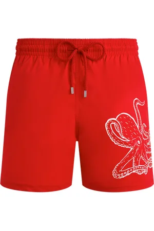 Vilebrequin Pantaloncini Mare Uomo Corti Elasticizzati Placed Poulpe