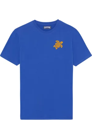 Vilebrequin T-shirt Uomo Ricamata In Cotone Biologico Turtle