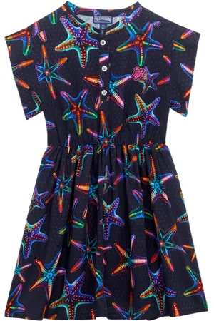 Vilebrequin Vestito Lungo Bambina In Viscosa Disco Stars