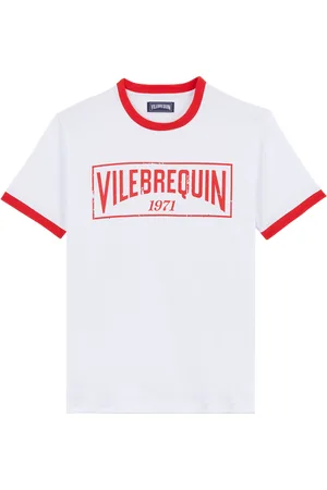 Vilebrequin T-shirt Uomo In Jersey Di Cotone Leggero Bicolor Logo