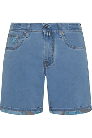 Vilebrequin Bermuda Uomo In Denim Starfish And Turtles