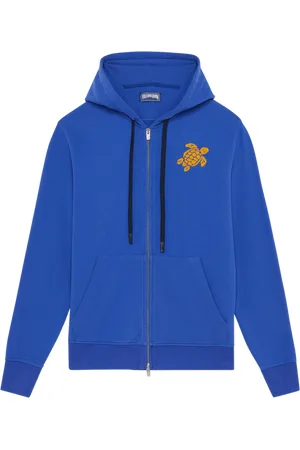 Vilebrequin Cardigan Uomo In Cotone Con Zip Integrale Turtle