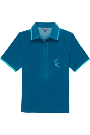 Vilebrequin Polo Donna In Spugna Vbq Line