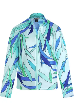 Vilebrequin T-shirt Donna A Maniche Lunghe Con Zip E Protezione Uv Madrague