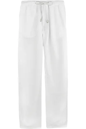 Vilebrequin Pantaloni Uomo In Lino Tinta Unita