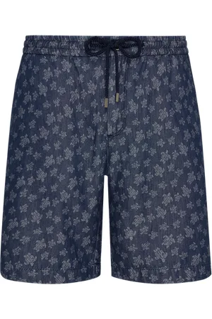 Vilebrequin Bermuda Uomo In Denim Leggero Ronde Des Tortues