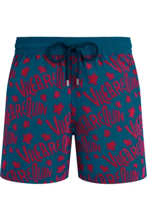 Vilebrequin Pantaloncini Mare Uomo Ronde Des Tortues Logo