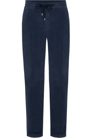Vilebrequin Pantaloni Jogger Uomo In Velluto A Coste Grandi Vintage