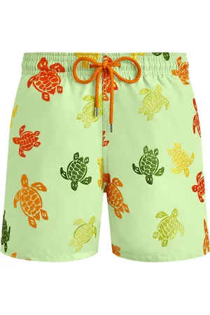 Vilebrequin Pantaloncini Mare Uomo Ricamati Tortue Multicolore