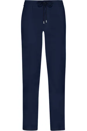 Vilebrequin Pantaloni Uomo In Raso E Tencel Con Girovita Elasticizzato