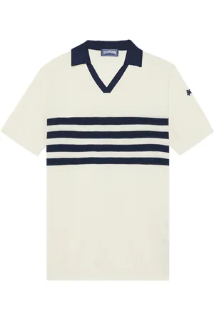 Vilebrequin Polo Uomo In Cotone Stripe Bicolore
