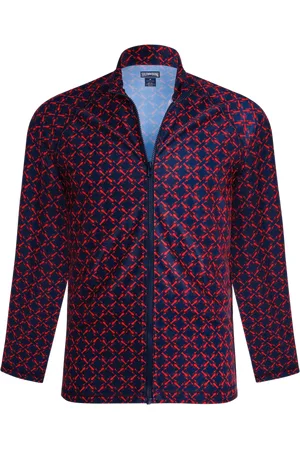 Vilebrequin Rash Guard Uomo A Maniche Lunghe Con Zip Homard Pixel