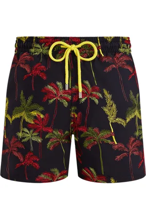 Vilebrequin Pantaloncini Mare Uomo Ricamati Palm Offset