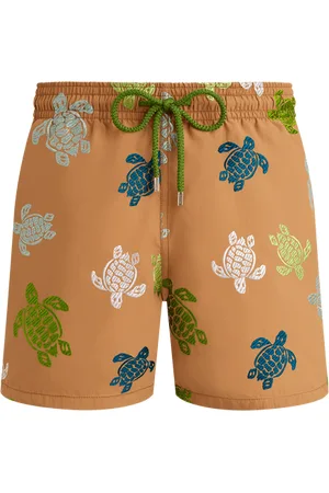 Vilebrequin Pantaloncini Mare Uomo Ricamati Tortue Multicolore