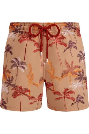 Vilebrequin Pantaloncini Mare Uomo Ricamati Palm Offset