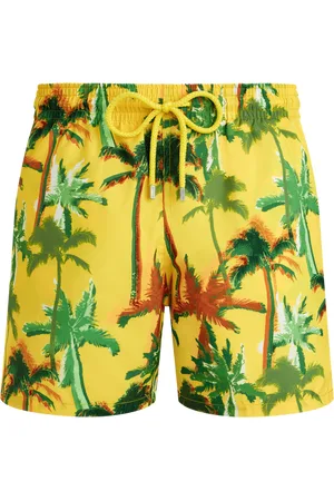 Vilebrequin Pantaloncini Mare Uomo Ultraleggeri E Ripiegabili Palms Offset