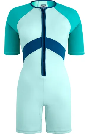 Vilebrequin Costume Intero Corto Donna Rash Guard Tricolore