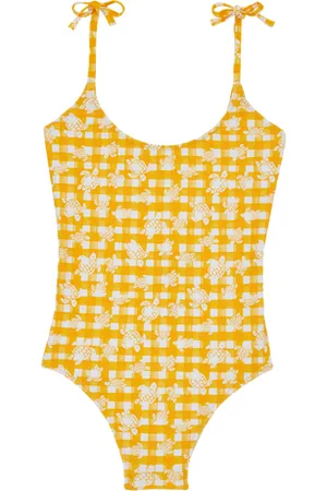 Vilebrequin Costume Intero Bambina Turtles Vichy