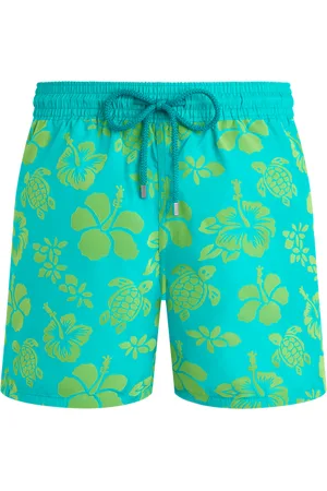 Vilebrequin Pantaloncini Mare Uomo Floccati, Ultraleggeri E Ripiegabili Tropical Turtle