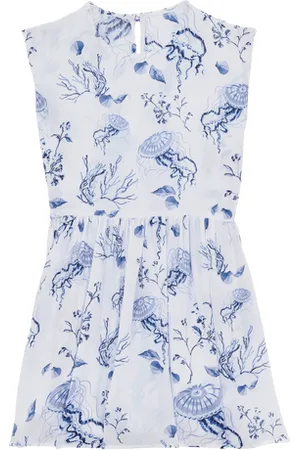 Vilebrequin Vestito Bambina In Viscosa Medusa And Shells