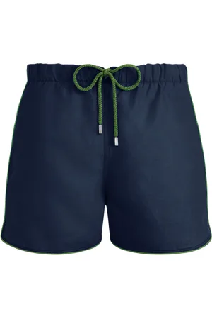 Vilebrequin Pantaloncini Mare Uomo In Lino Tinta Unita