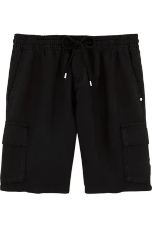 Vilebrequin Bermuda Cargo Uomo In Lino Tinta Unita