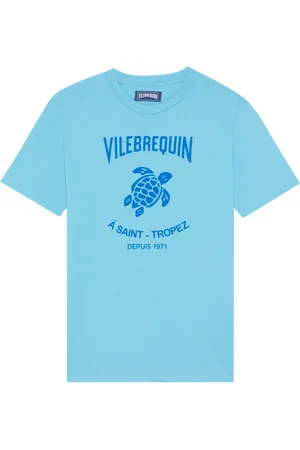 Vilebrequin T-shirt Uomo In Cotone Contrasted Placed Gummy Logo