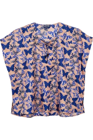 Vilebrequin Camicia Donna In Seta Disco Butterfly