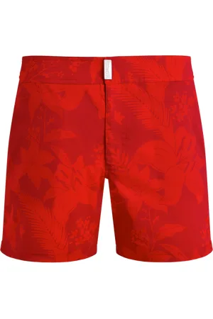 Vilebrequin Pantaloncini Mare Corti Uomo Con Cintura Piatta Flower Power
