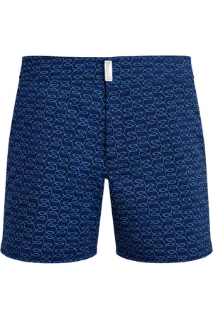 Vilebrequin Pantaloncini Mare Corti Uomo Con Cintura Piatta Fish Net
