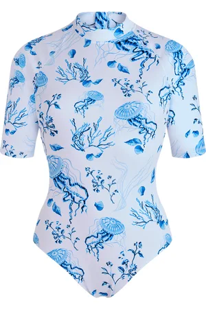 Vilebrequin Rash Guard Intera Donna Con Protezione Uv Medusa And Shells