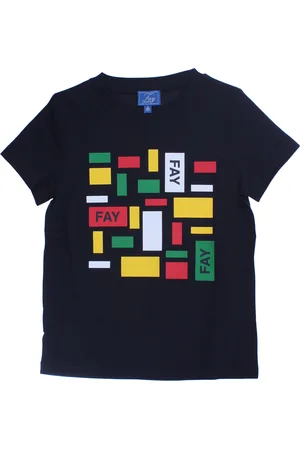 FAY T-shirt girocollo stampa multicolor