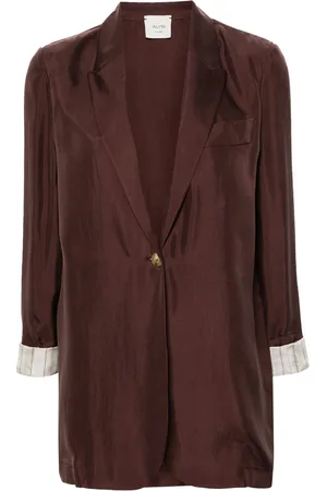 ALYSI Giacca monopetto in twill enzimato