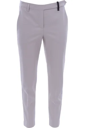 Brunello Cucinelli Pantaloni a sigaretta in cotone