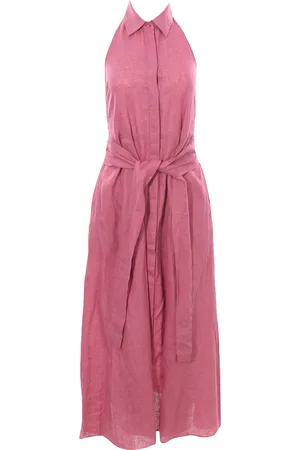 Xacus Abito chemisier in lino con fusciacca