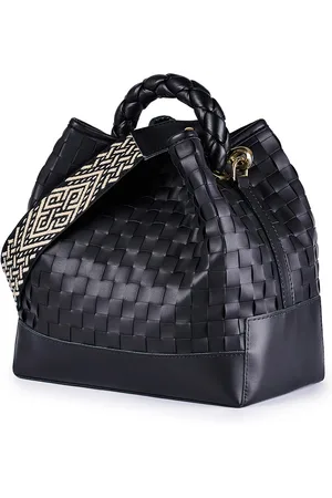 Viamailbag Secchiello intrecciato con dettagli in eco pelle
