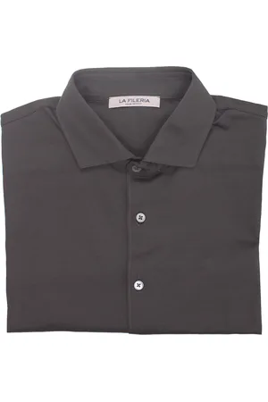 LA FILERIA Polo camicia in piquet filo di scozia