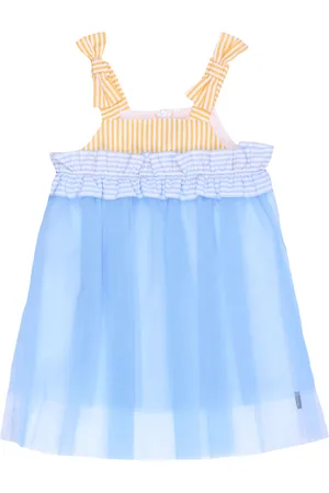 Simonetta Abito smanicato in tulle con ruches